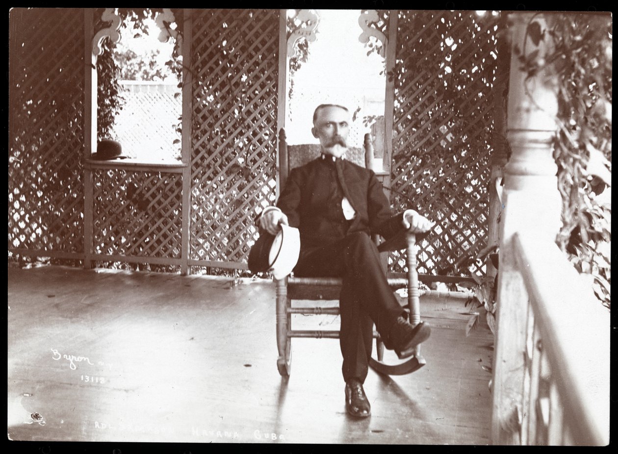 Amerikansk sjöofficer amiral William Thomas Sampson, Havanna, 1902 (silvergelatintryck) av Byron Company