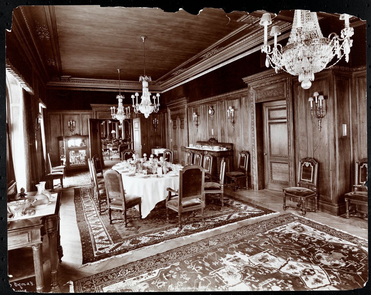 Matsal på Hotel Knickerbocker, 1906 (silvergelatintryck) av Byron Company