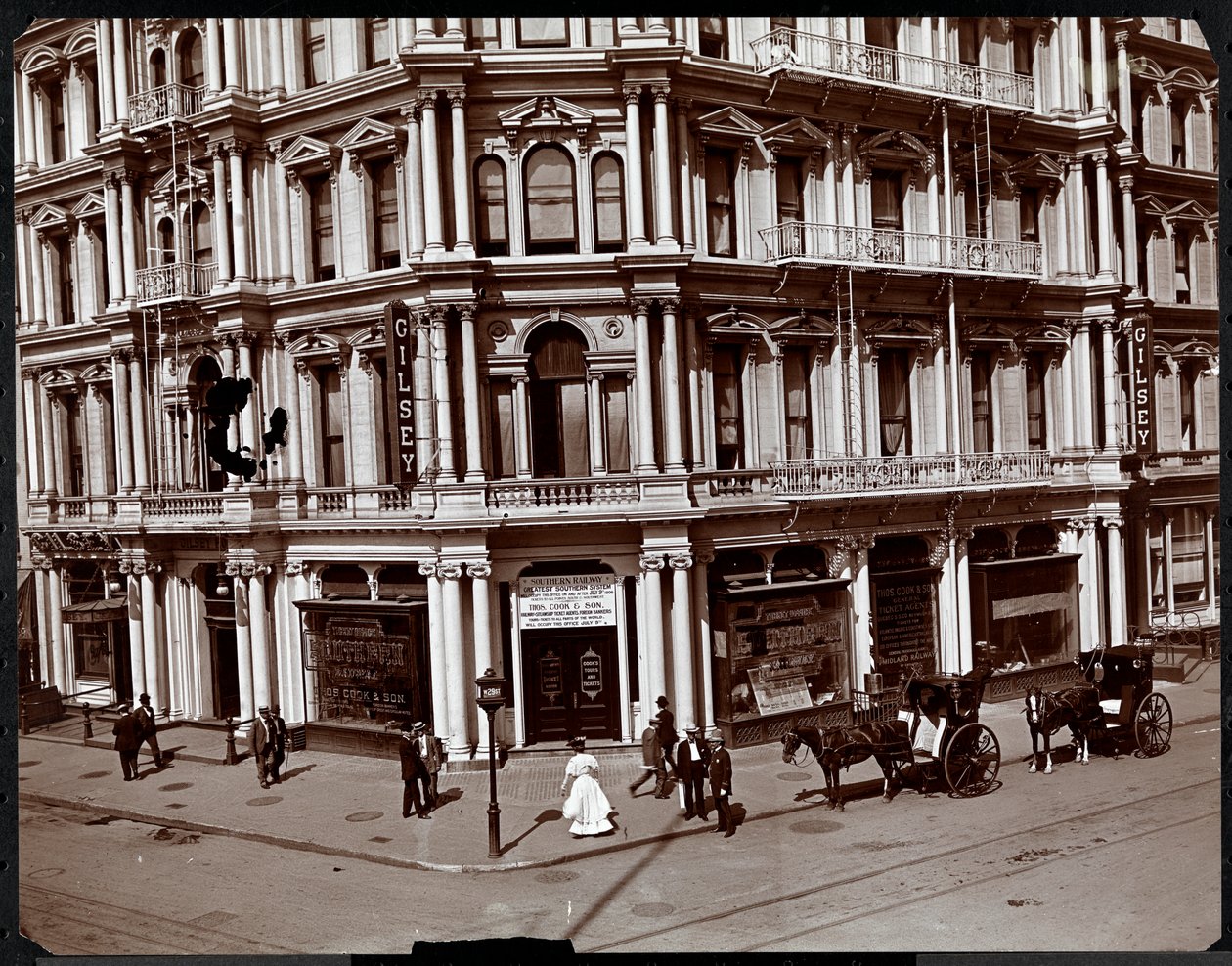 Gilsey House, Broadway och 29th Street, New York, ca 1905 (silvergelatintryck) av Byron Company