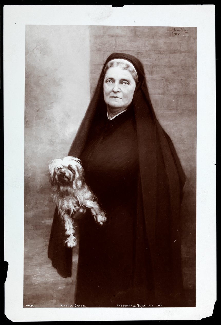 Hettie Green, 1905 (silvergelatintryck) av Byron Company