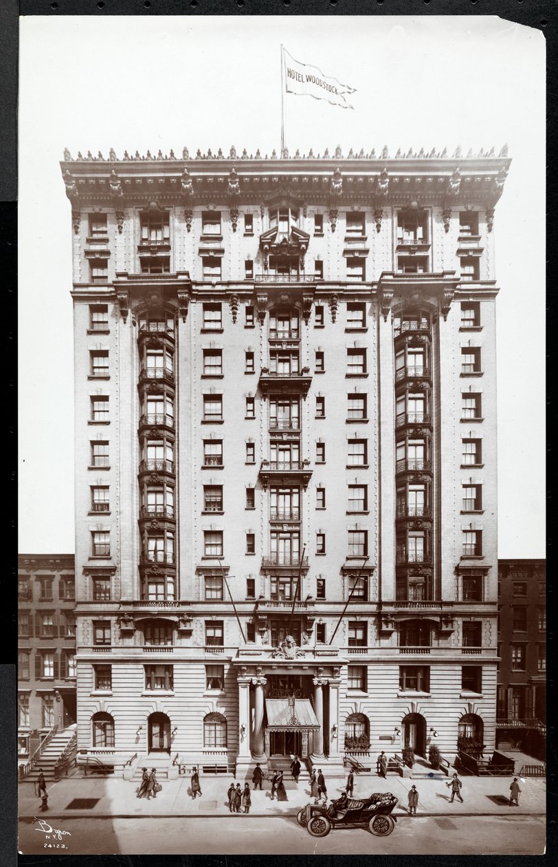 Hotel Woodstock på 127 West 43rd Street, New York, 1907 (silvergelatintryck) av Byron Company