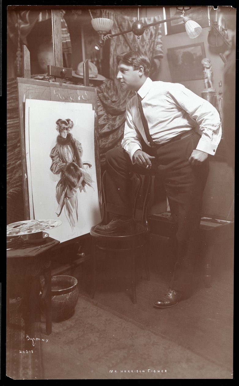 Mr. Harrison Fisher, 1905 (silvergelatintryck) av Byron Company