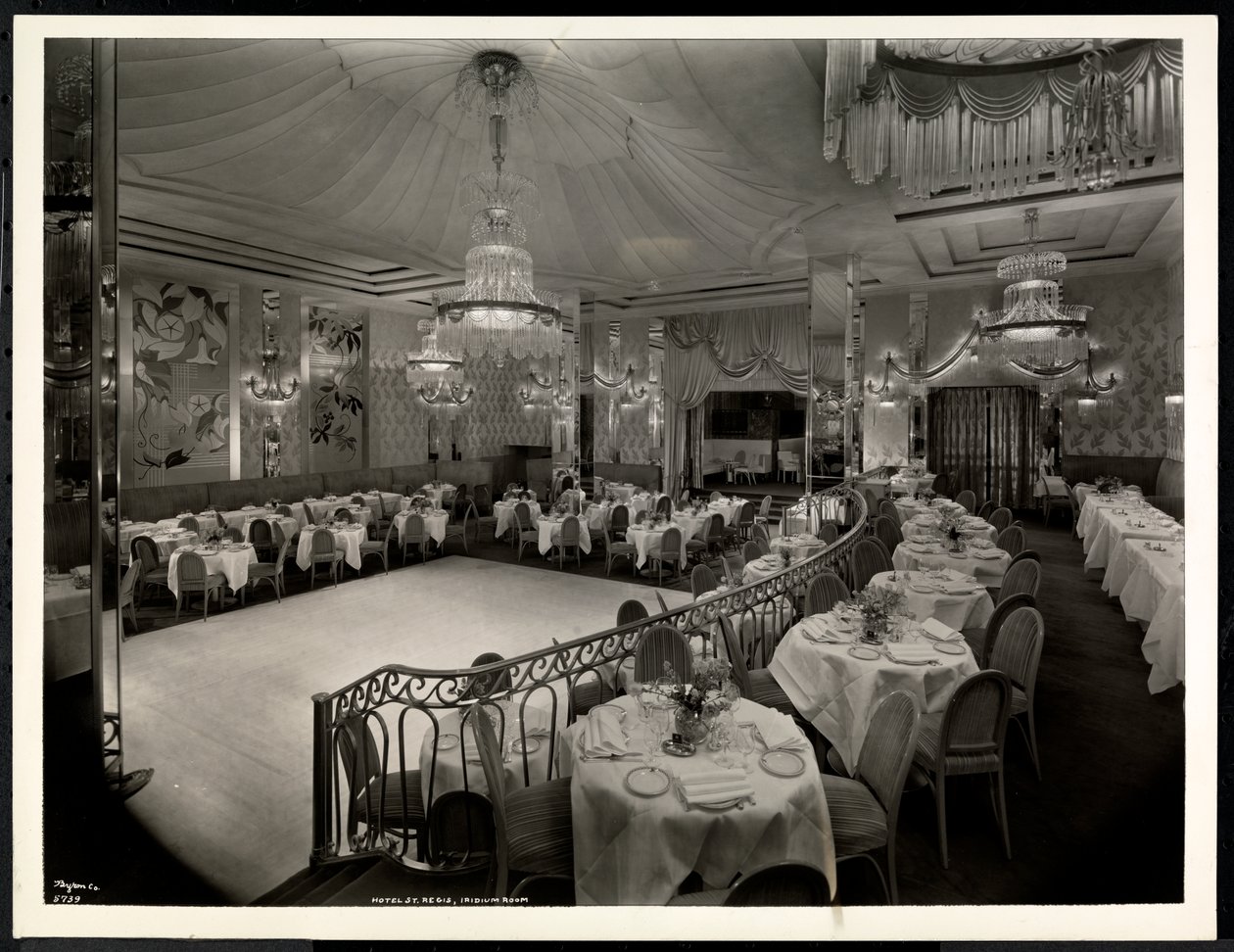 Iridiumrummet på Hotel St. Regis, 1937 (silvergelatintryck) av Byron Company