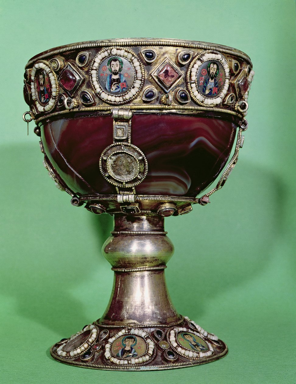 Kalk (kvarts, emalj och förgyllt silver) av Byzantine