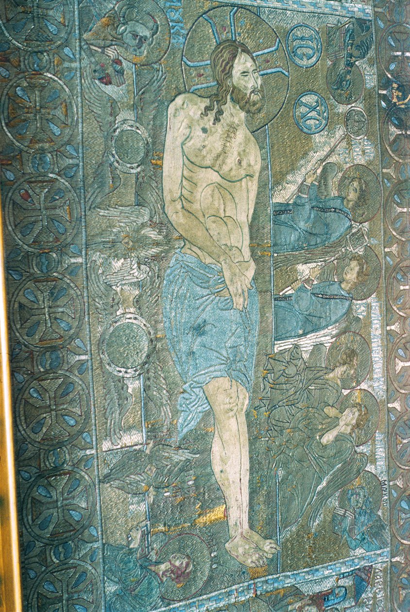 Epitaphios of Salonica (broderi på tyg) av Byzantine
