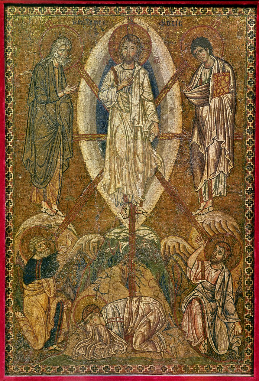 Bärbar ikon som visar förvandlingen, 1000-1100-talet (mosaik) av Byzantine