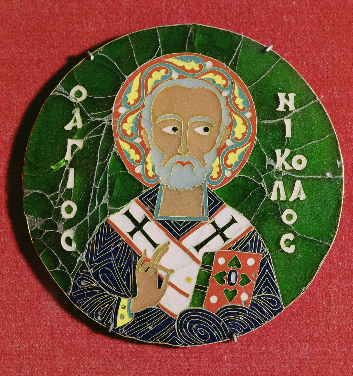 Sankt Nikolaus (emalj) av Byzantine