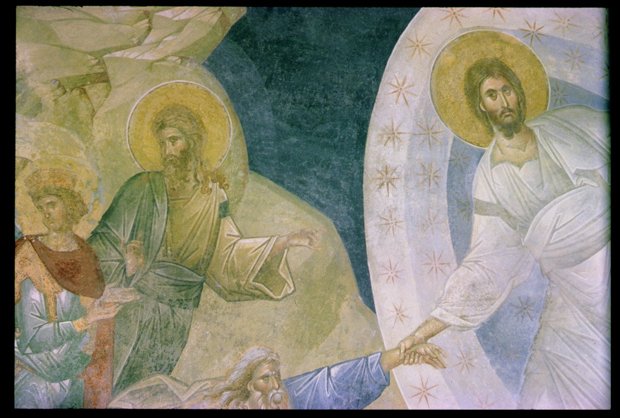 Anastasis, avbildad på Parecclesion, från Chora-klostret av Byzantine