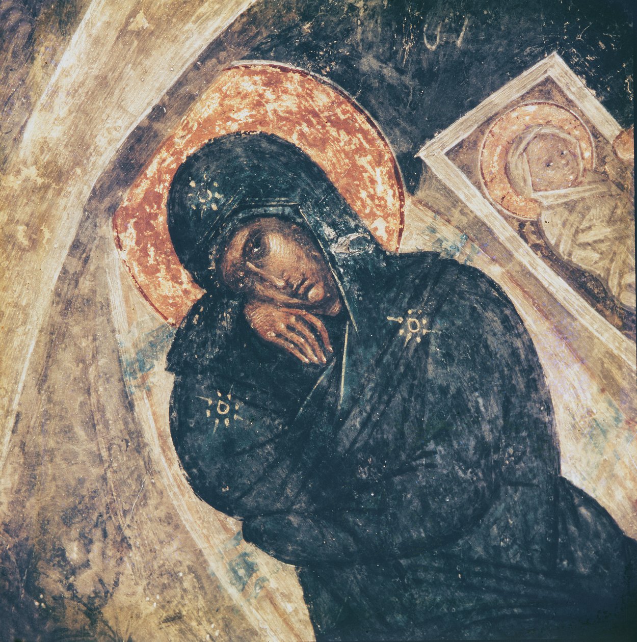Födelsekyrkan, detalj av Jungfrun av Byzantine