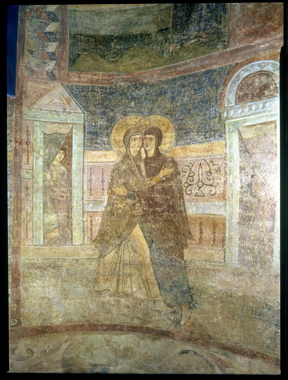 Visitationen, detalj från kapellets interiör av Byzantine