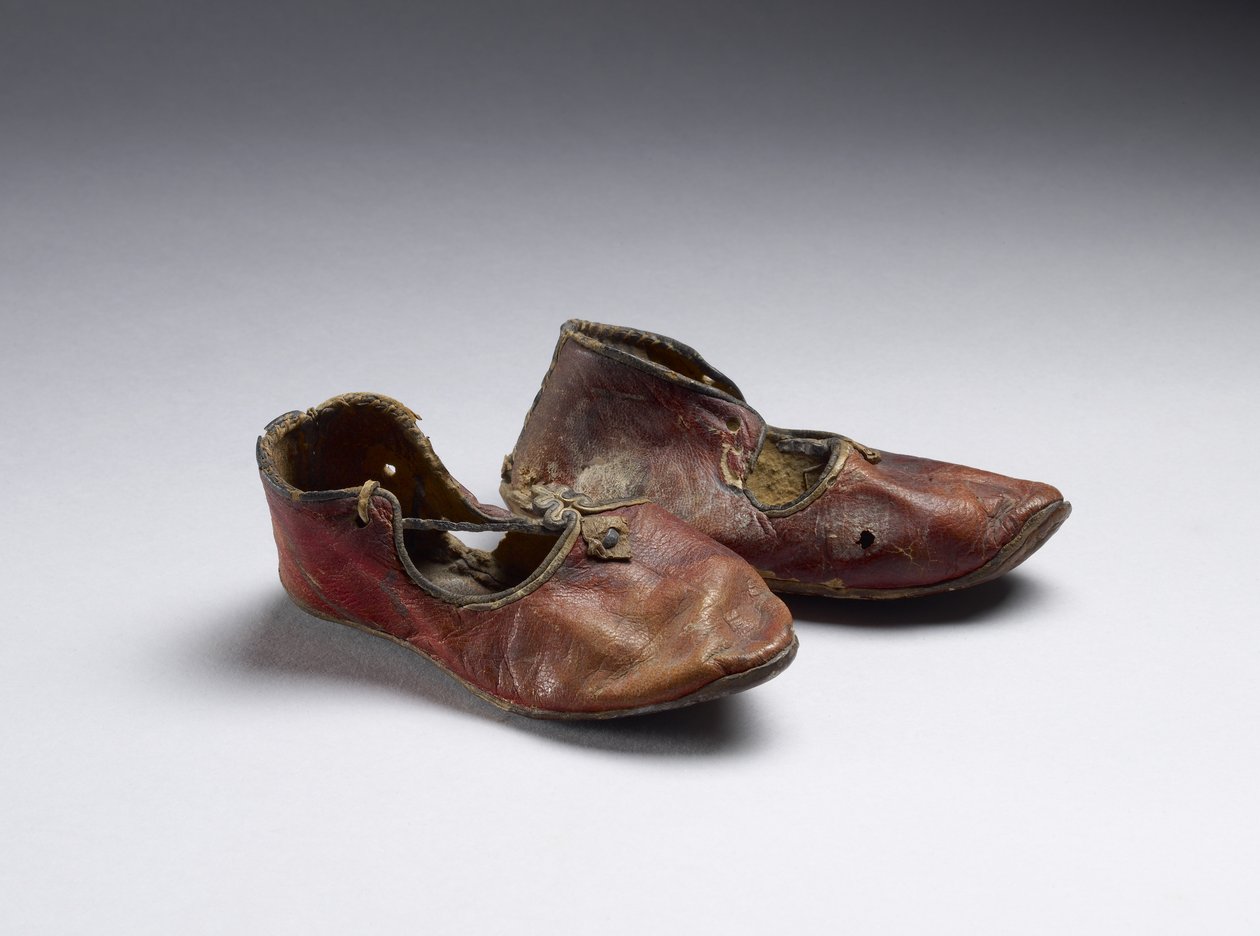 Ett par barnskor (läder) av Byzantine Period, Egyptian