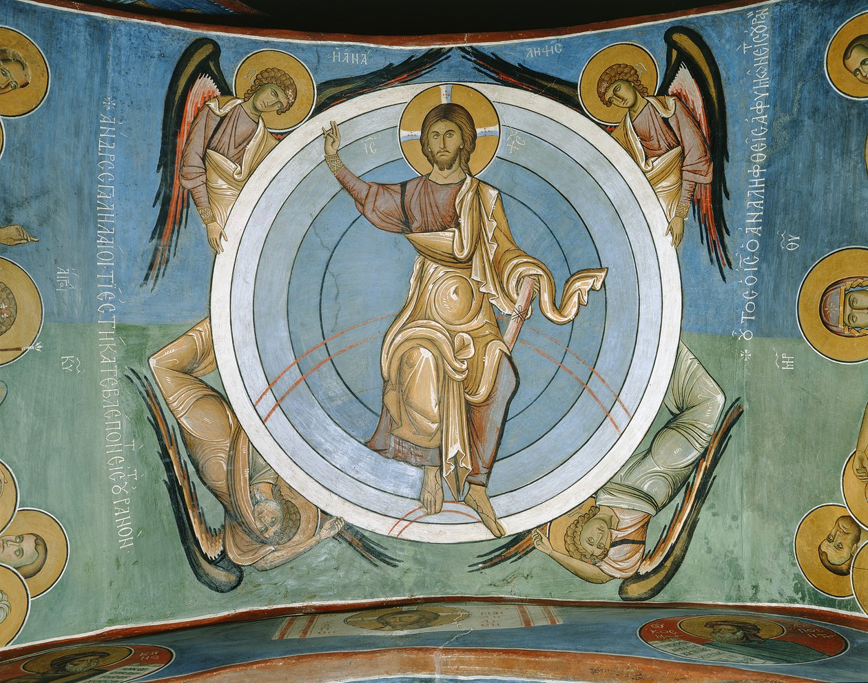 Den sista domens Kristus av Byzantine School