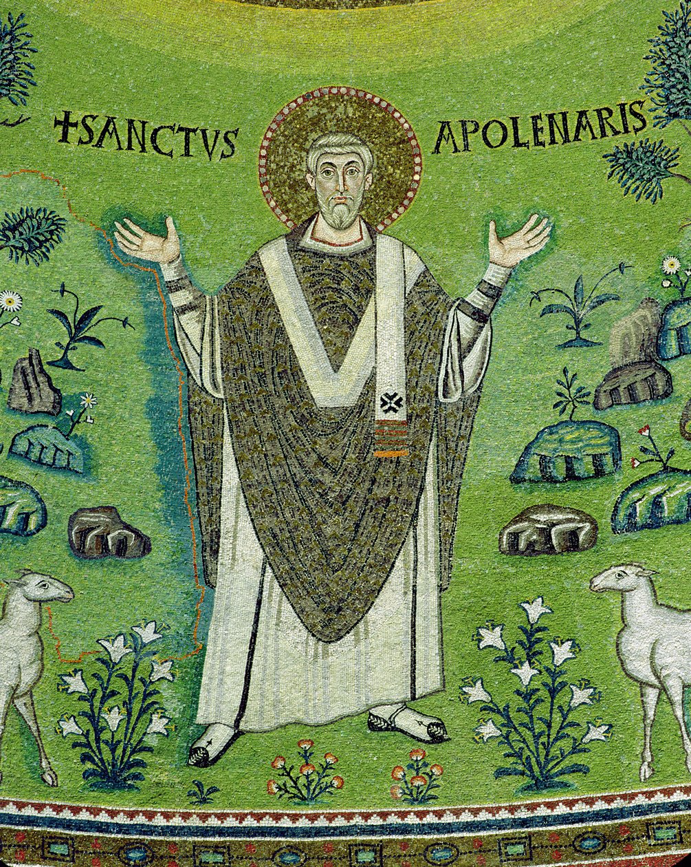 St. Apollinare (mosaik) av Byzantine School