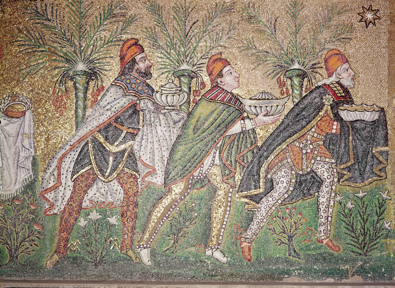 De tre kungarna (mosaik) (se även 156997) av Byzantine School