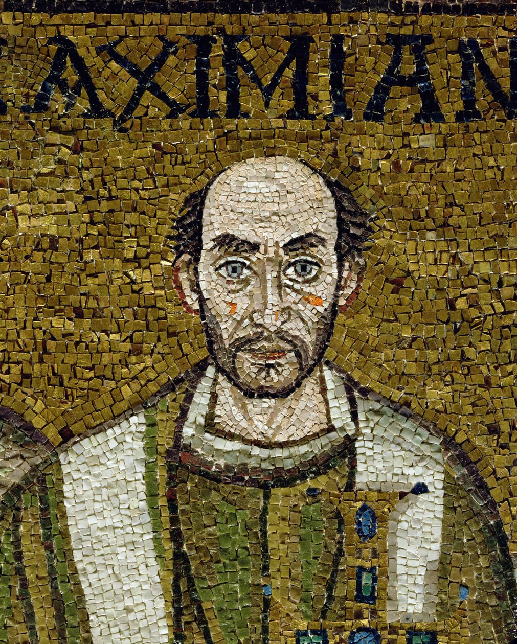 Massimianos ansikte (mosaik) av Byzantine School