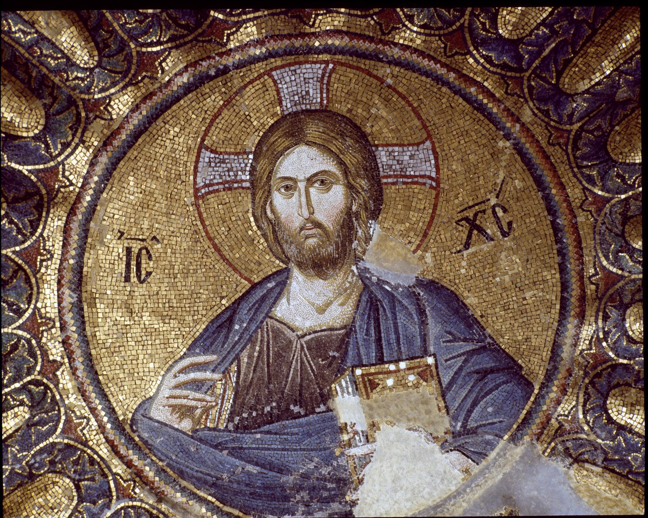 Kristus pantokrator (eller Kristus i härlighet) (mosaik, 500-1300-talet) av Byzantine