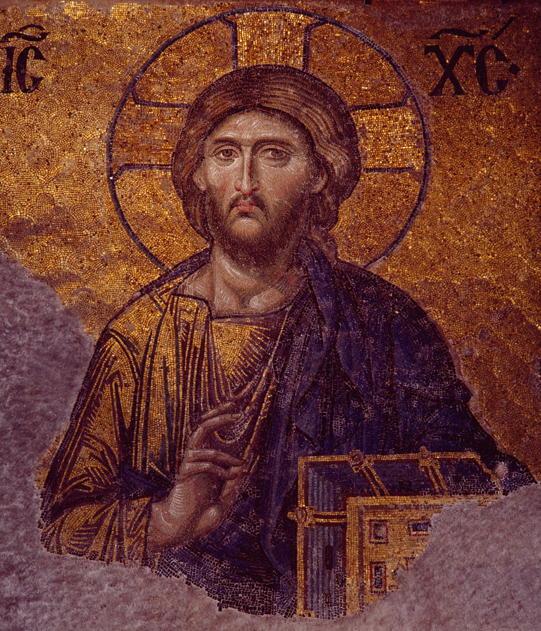 Deesis Kristus i Hagia Sofia (mosaik) av Byzantine