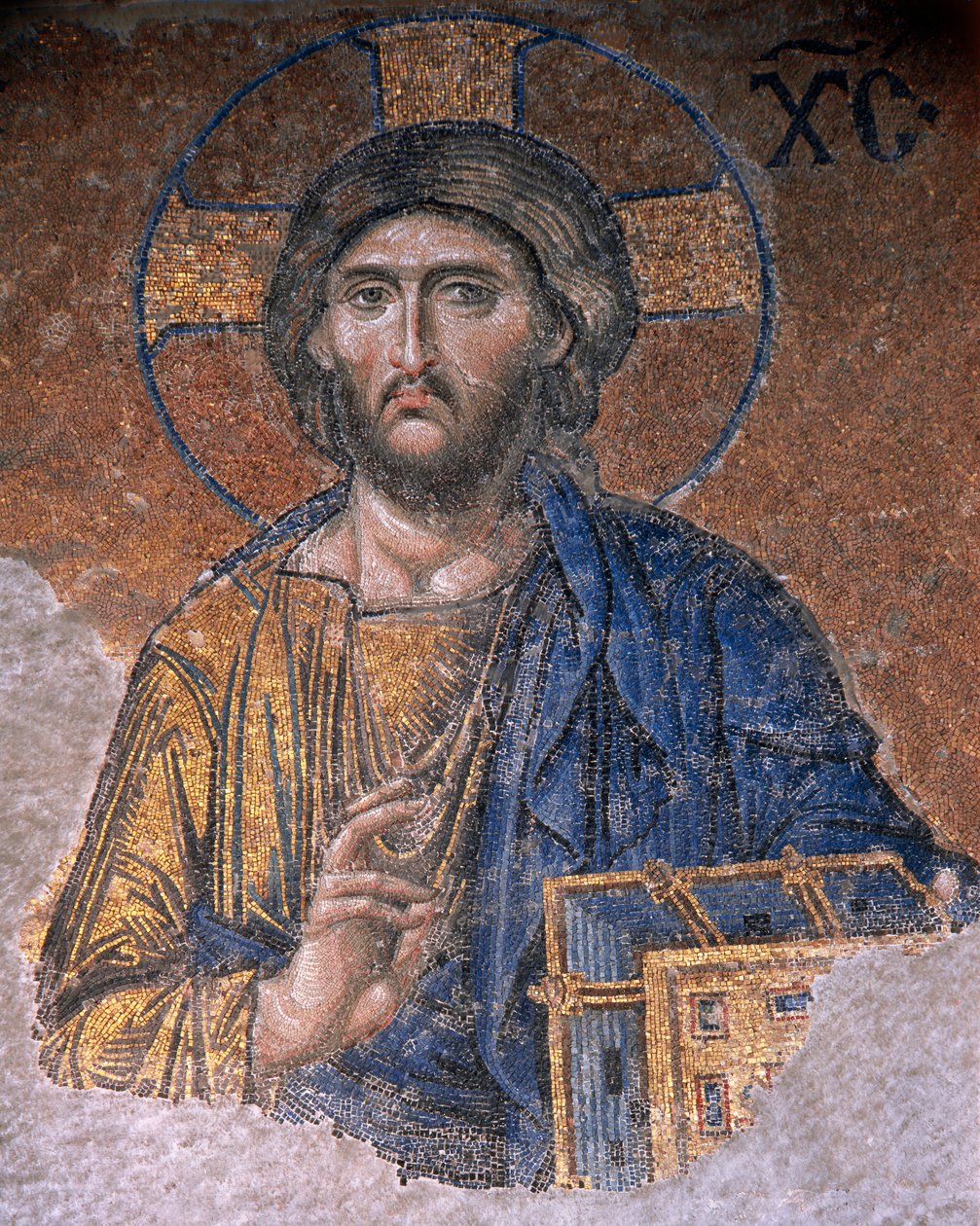 Deesis Kristus i Hagia Sofia (mosaik) av Byzantine