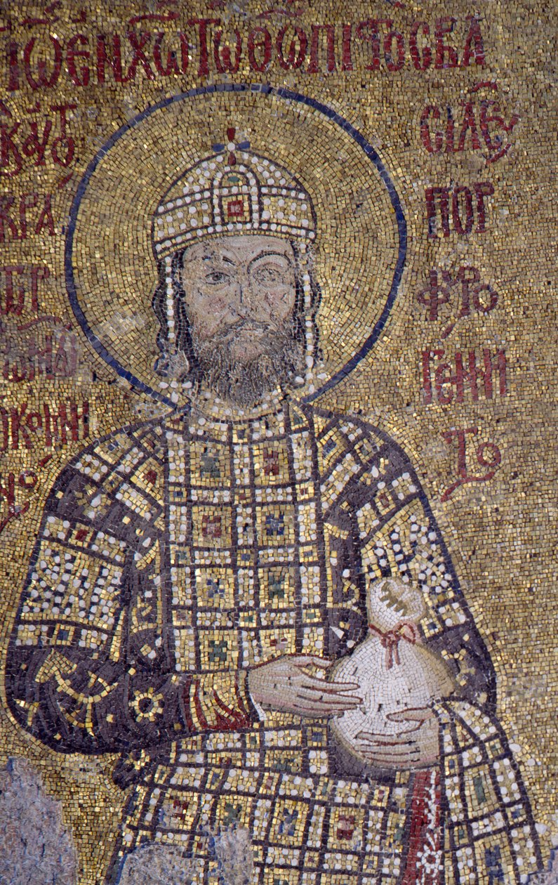 Kejsar John Comnenus i Hagia Sofia (mosaik) av Byzantine