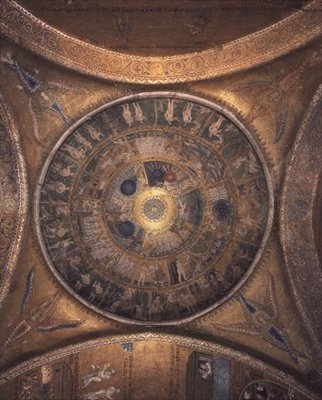 Skapande på kupolen i vestibulen (mosaik) av Byzantine Byzantine