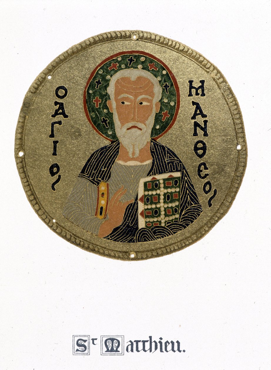 Saint Mathieu - i "" Historia och monument över bysantinska emaljer"" av N. Kondakow av Byzantine Byzantine