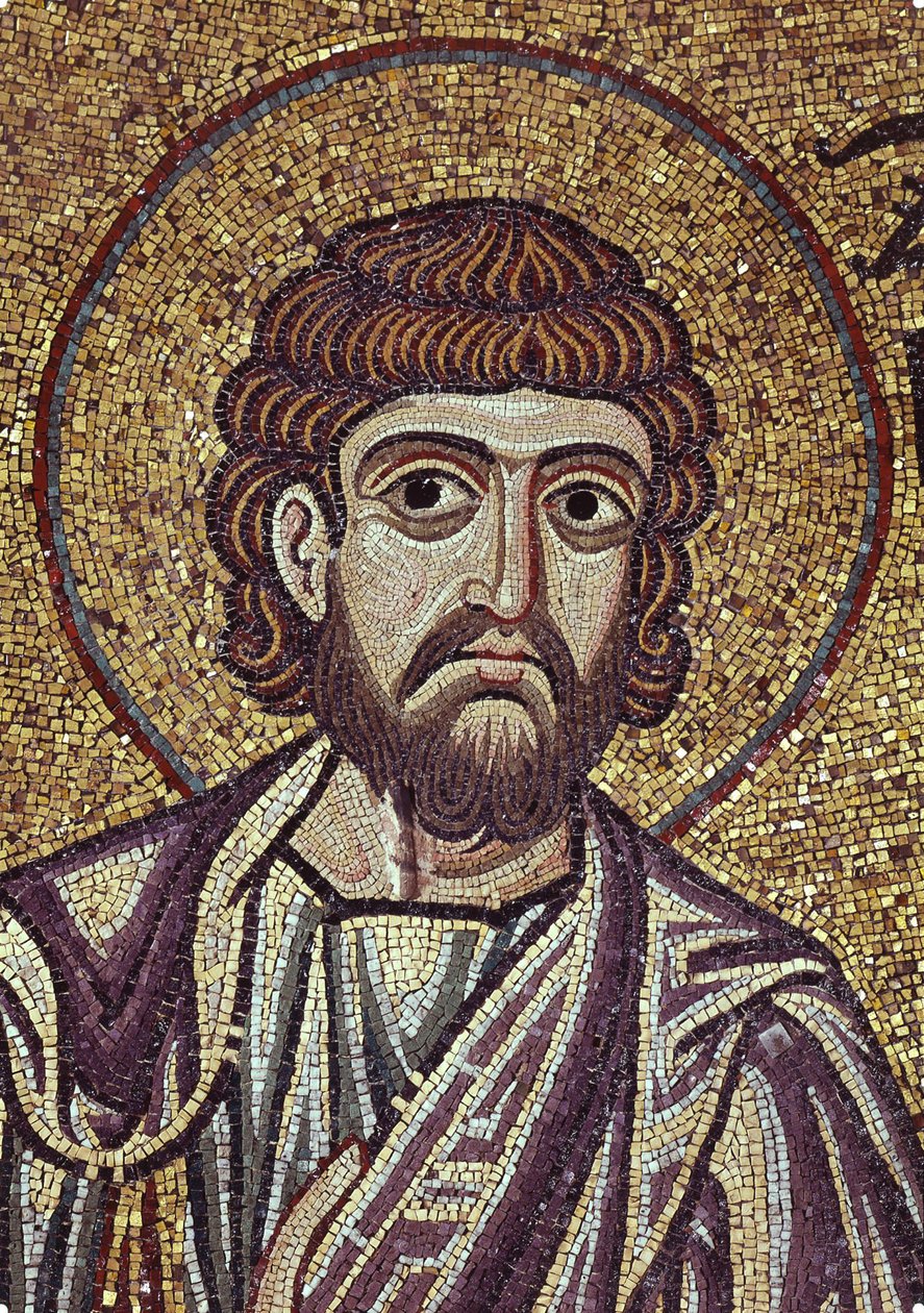 Profeten Sakarja Detalj av interiörmosaiker i Markusbasilikan, 1100-talet av Byzantine Byzantine