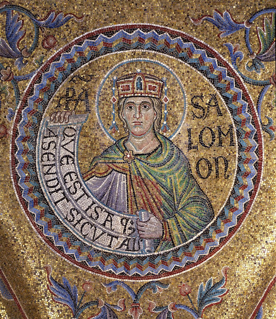 Kung Salomon Detalj av interiörmosaiker i Markusbasilikan, 1200-talet av Byzantine Byzantine