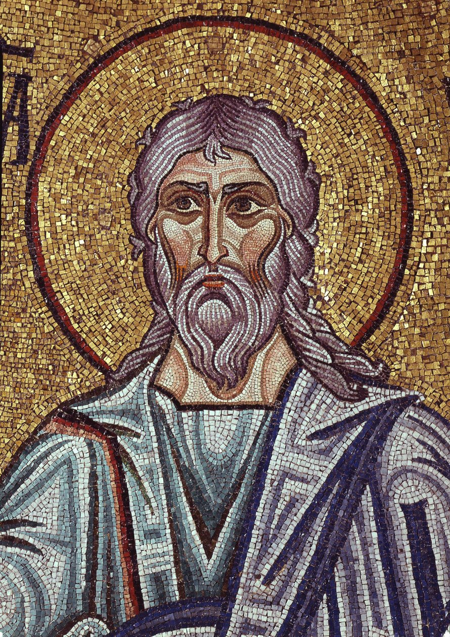 Profeten Jeremiah Detalj av interiörmosaiker i St. Marks-basilikan, 1100-talet av Byzantine Byzantine