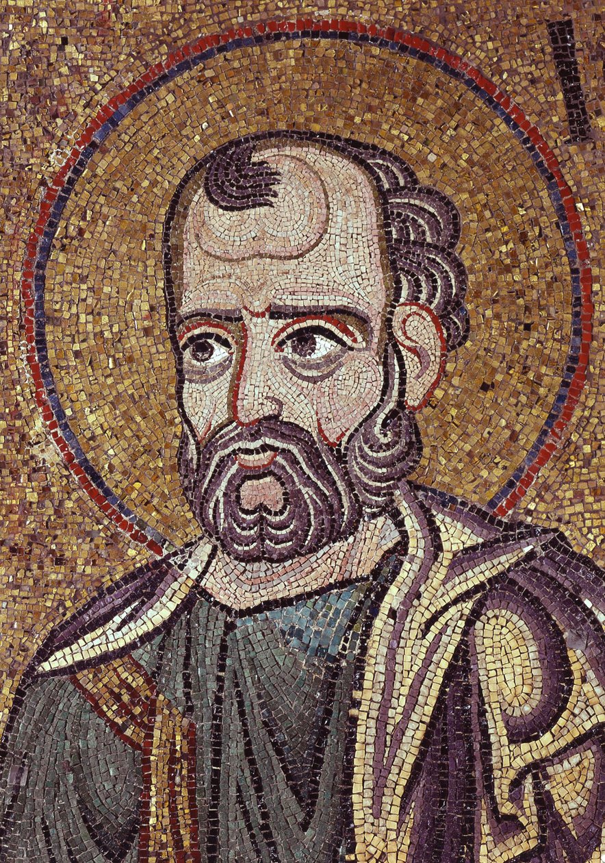 Profeten Jonas Detalj av interiörmosaiker i St. Marks-basilikan, 1100-talet av Byzantine Byzantine