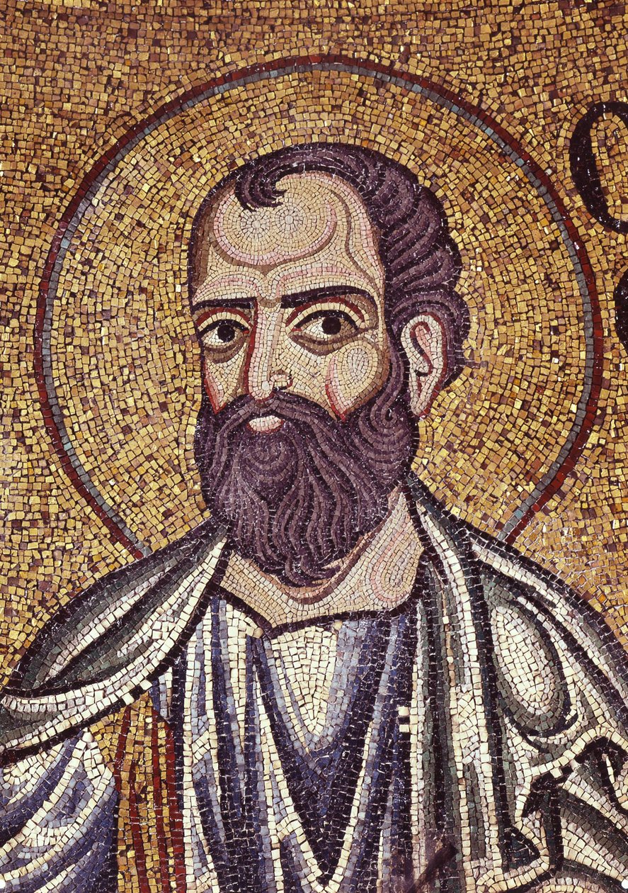 Profeten Malachi Detalj av inre mosaiker i St. Marks-basilikan, 1100-talet av Byzantine Byzantine