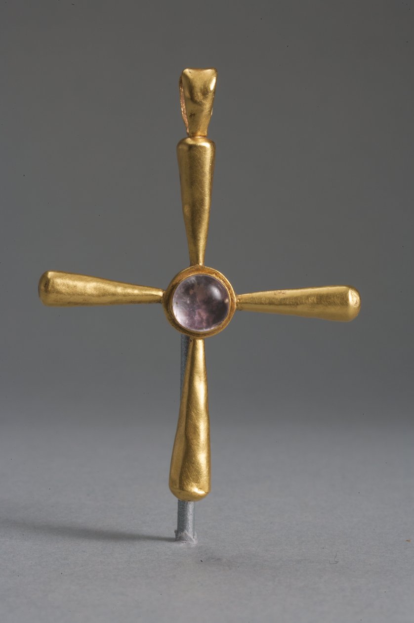 Kors (guld och ametist) av Byzantine School
