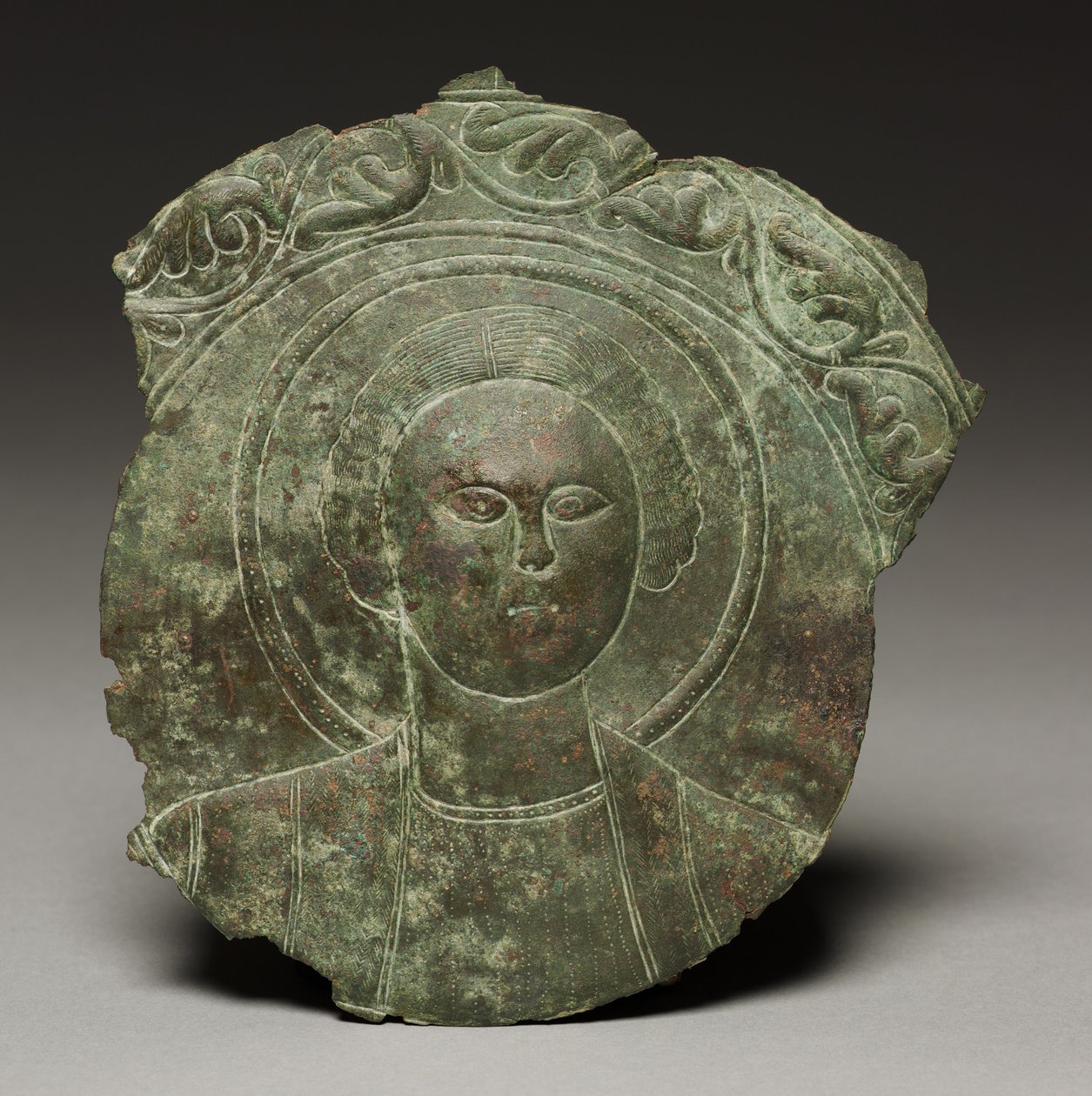 Dörrplakett med huvudet av ett helgon, 500-tal (brons) av Byzantine School