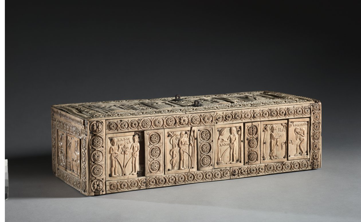 Elfenbenslåda med scener av Adam och Eva, 1000-1100-tal av Byzantine School