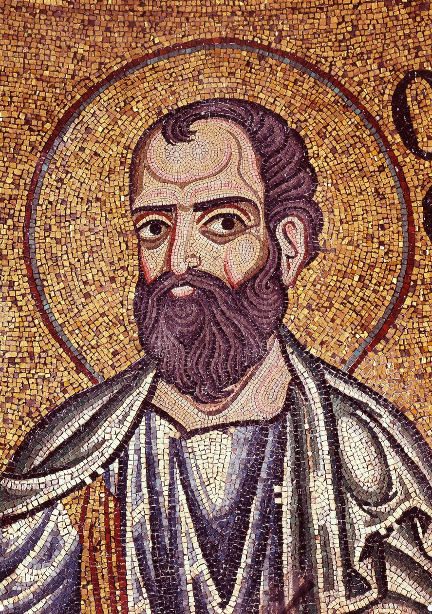 Profeten Malaki (500-talet f.Kr.). Verk av en bysantinsk mästare, mosaik, detalj av dekorationen av Markuskyrkan i Venedig (Italien) av Byzantine School
