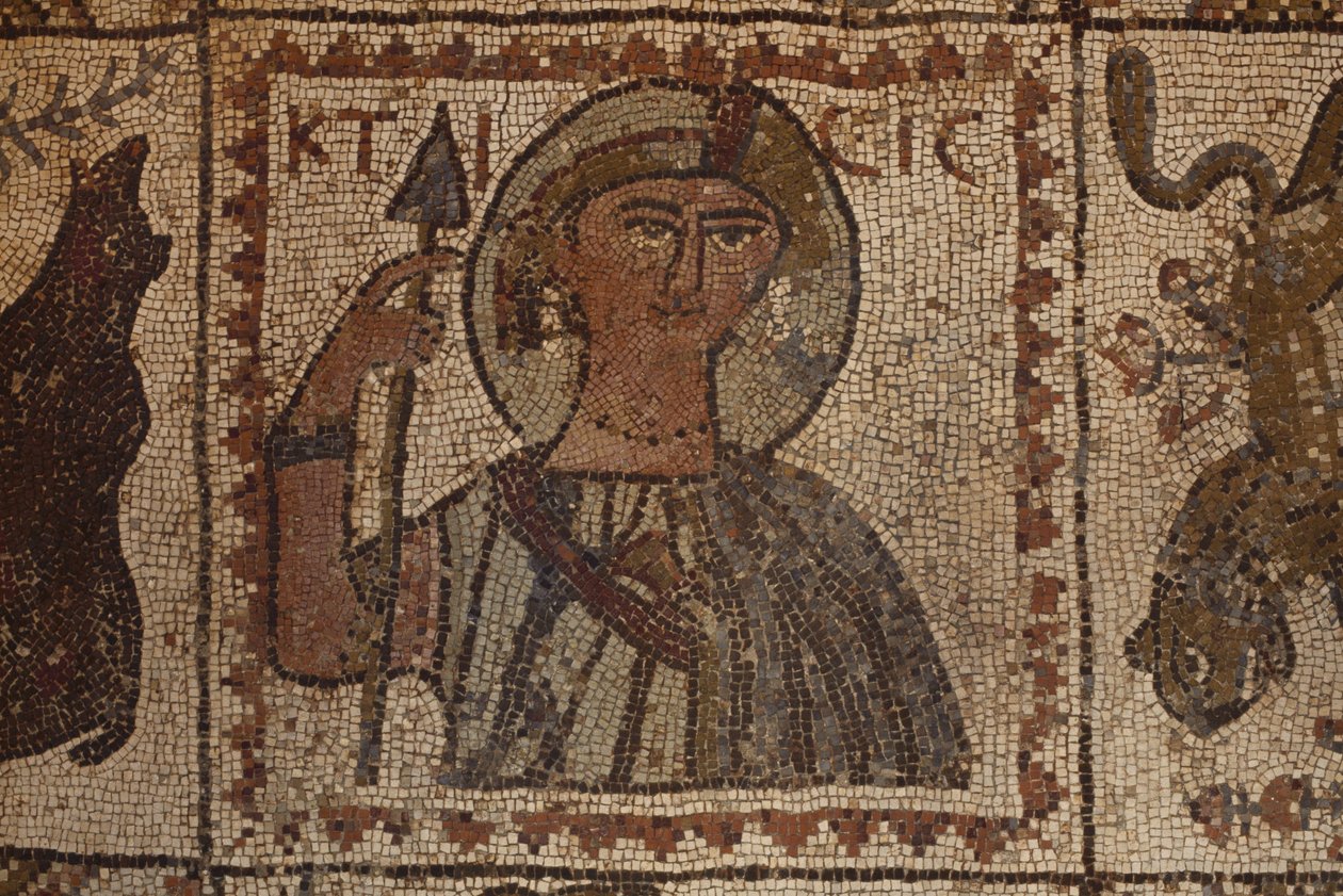 Porträtt av en dignitär (mosaik) av Byzantine School