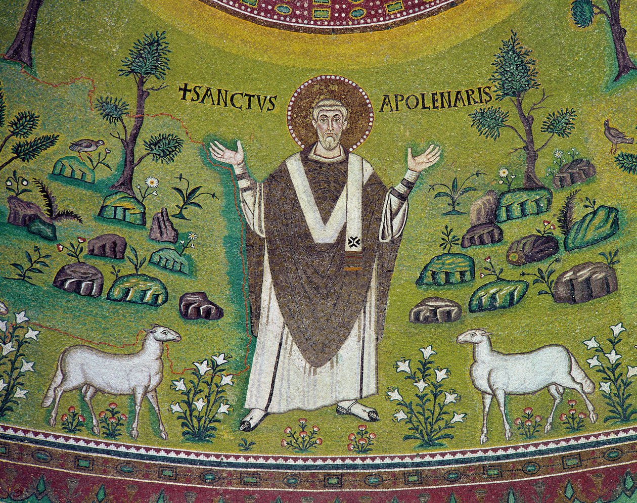 St. Apollinare (d.c.79) (mosaik) av Byzantine School