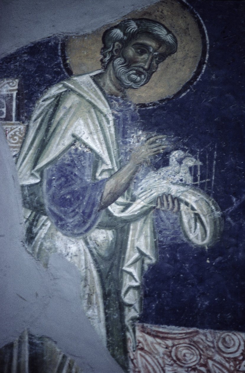 St. Joseph, en detalj från Presentationen av Kristus i templet, c.1164 av Byzantine School