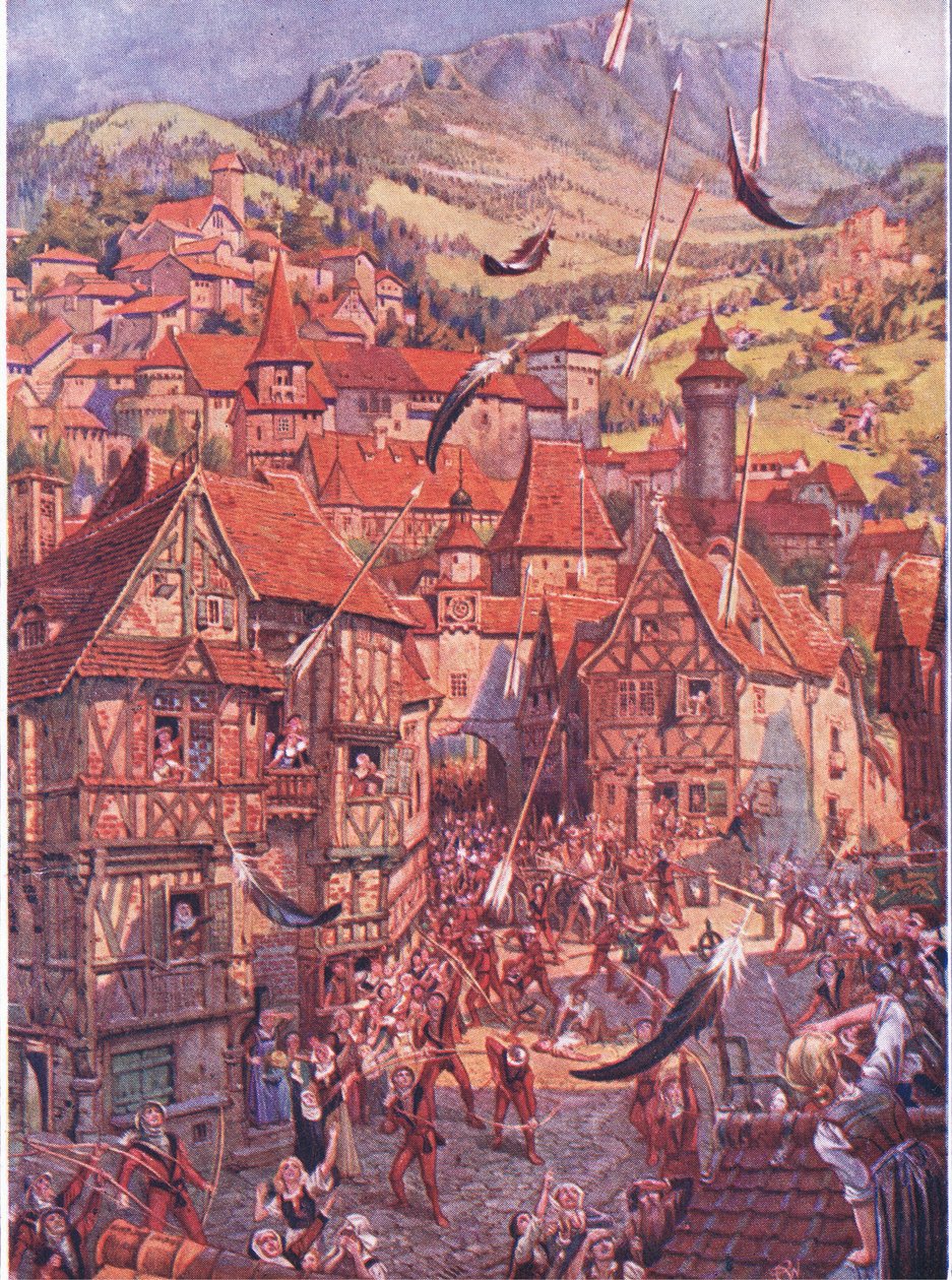 Skaft flög runt, från puben The Child of the Air av Duckworth, 1910 av C. Wilhelm