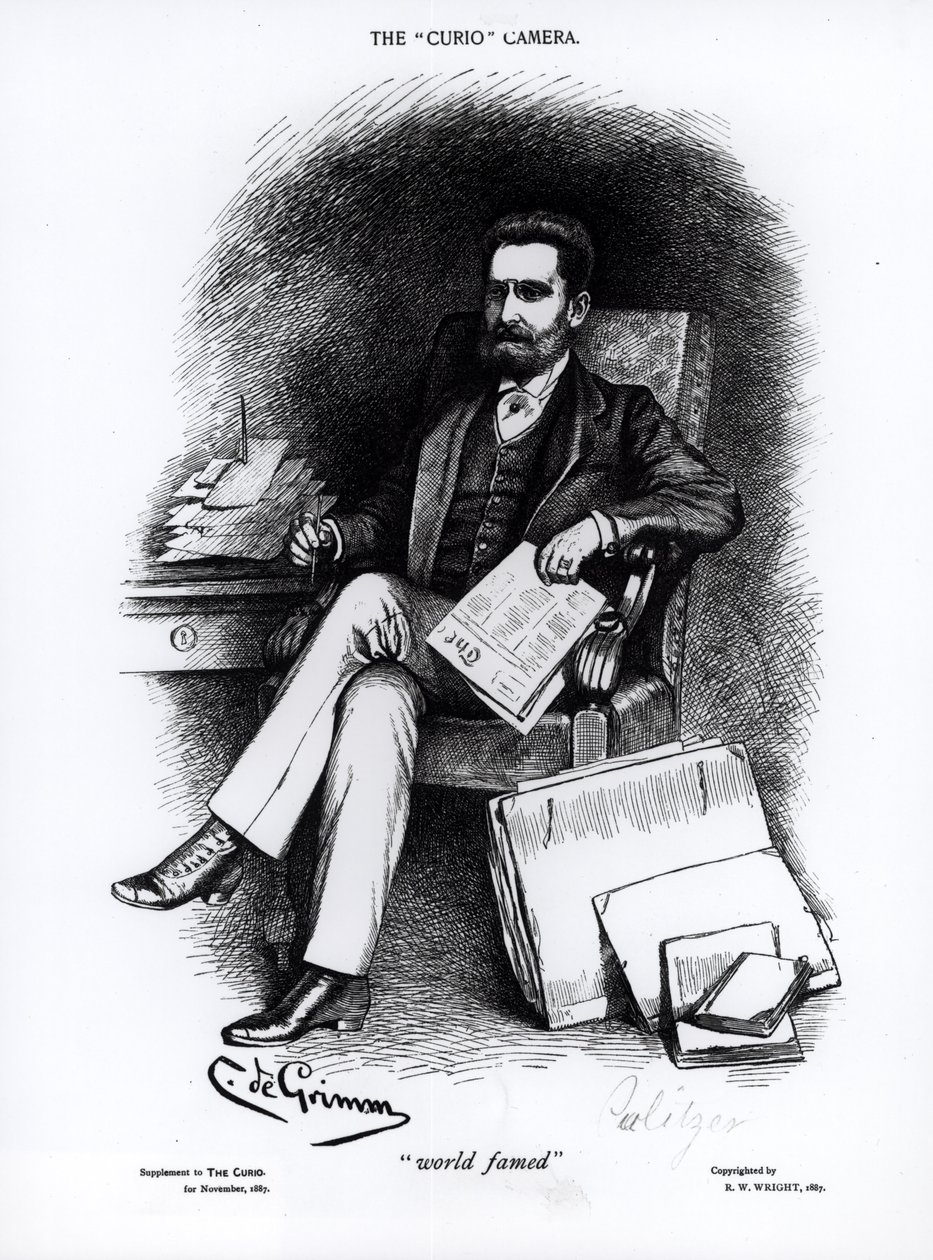 Joseph Pulitzer (1847-1911) från "The Curio", 1887 av C de Grimm