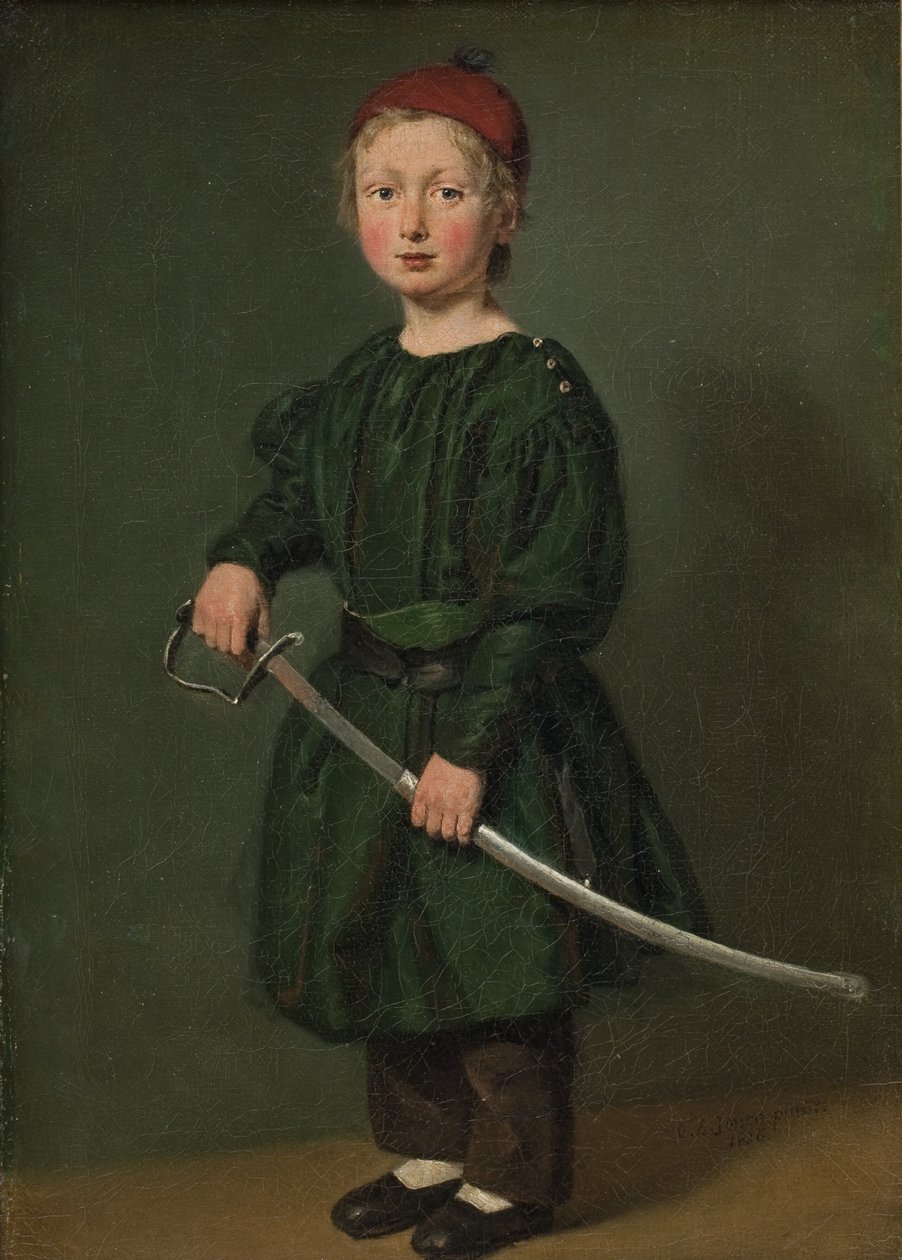 En av konstnärens söner av C.A. Jensen