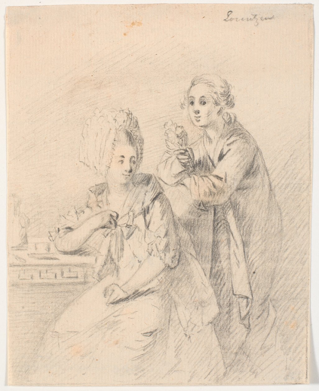 Utkast till porträtt av kollegiets ställföreträdare Frederik Carl Trant (1738-98) och hustru Cornelia, född Schumacher av C.A. Lorentzen