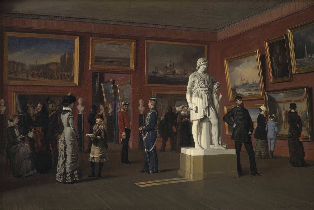 Ett av rummen i Kungliga Målerisamlingen på Christiansborgs slott av C.C. Andersen