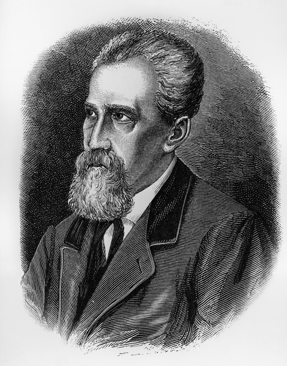 Porträtt av Giuseppe Sirtori (1813-1874), italiensk soldat, general, patriot och politiker, gravyr av J.B. and Brown J. Rowbotham