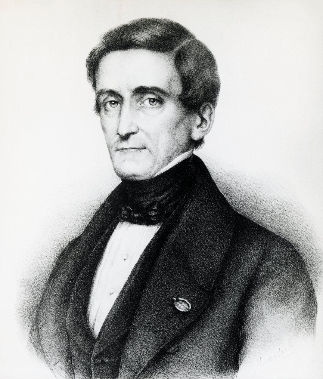 Porträtt av Pellegrino Rossi (1787-1848), italiensk jurist, litografi av J.B. and Brown J. Rowbotham