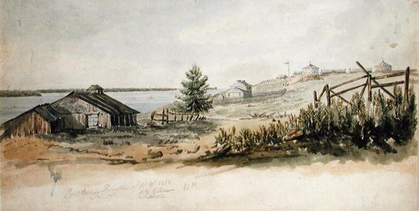 Fort Henry, Kingston, Ontario, Kanada, 8 september 1832 (akvarell på papper) av C.J. Gibson