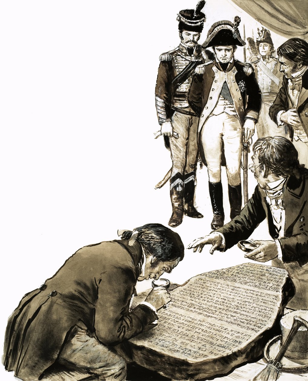 Napoleon tog in forskare för att lösa hemligheterna med de gamla språken i Rosettastenen av C.L. Doughty