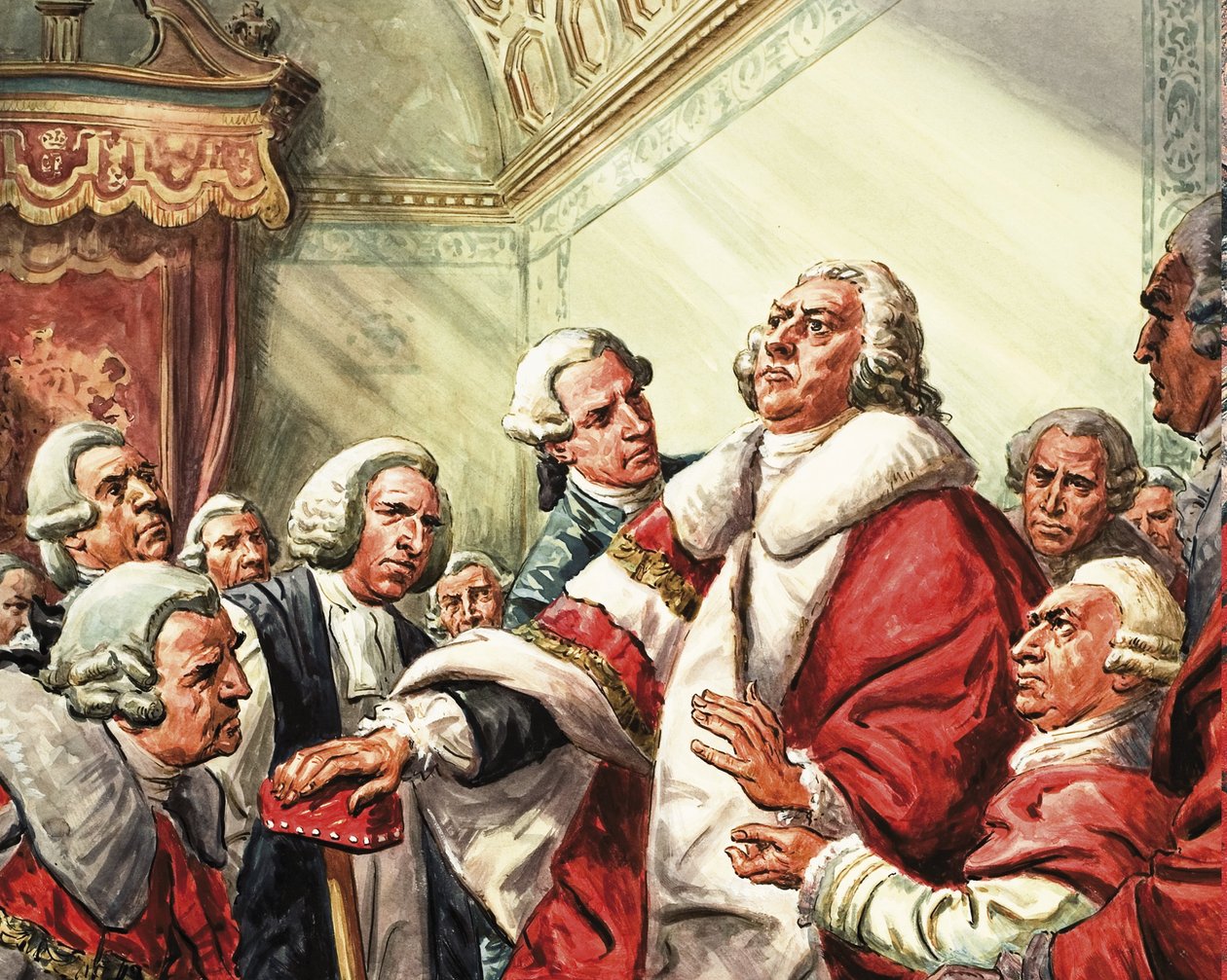 William Pitt håller sitt sista tal i parlamentet 1778 av C.L. Doughty