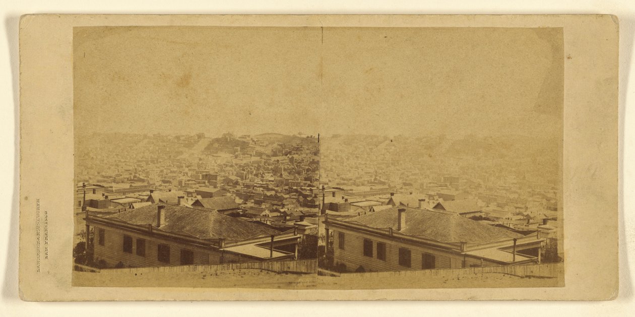 Panoramautsikt över San Francisco - nr 8. Taget från hörnet av Sacramento och Taylor Sts. av C.L. Weed