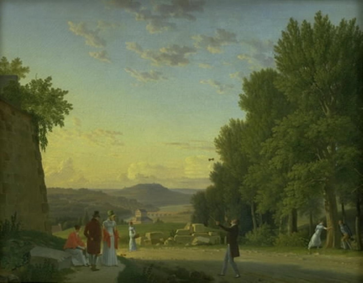 Utsikt från slottet Meudon av Christoffer Wilhelm Eckersberg