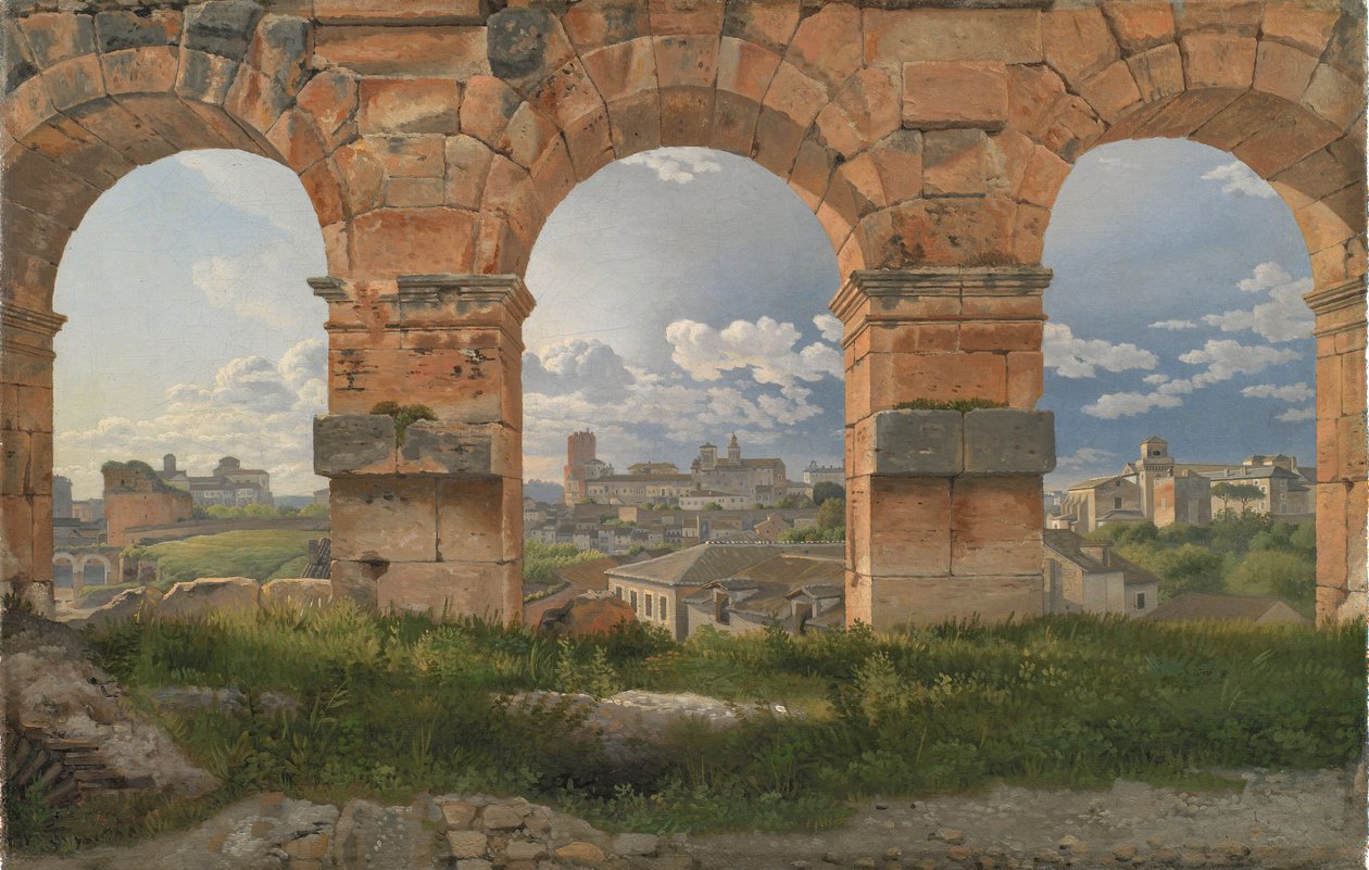 En vy genom tre valv av Colosseums tredje våning av Christoffer Wilhelm Eckersberg